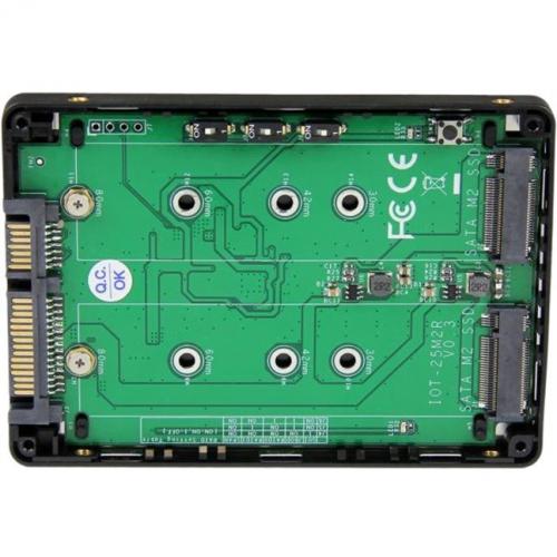 StarTech.com Dual M.2 SATA Adapter With RAID   2x M.2 SSDs To 2.5in SATA (6Gbps) RAID Adapter Converter With TRIM Support Rear/500