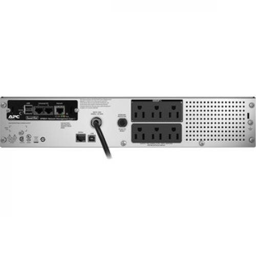 APC Smart UPS 750VA LCD RM 120V With Network Card  Not Sold In CO, VT And WA Rear/500