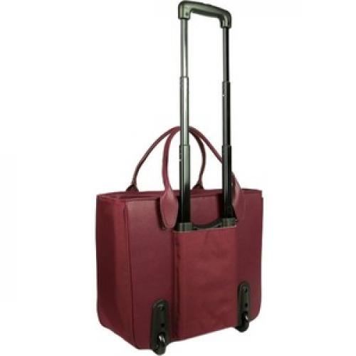 WIB Florence Carrying Case (Rolling Tote) For 17.3" Notebook   Burgundy Rear/500