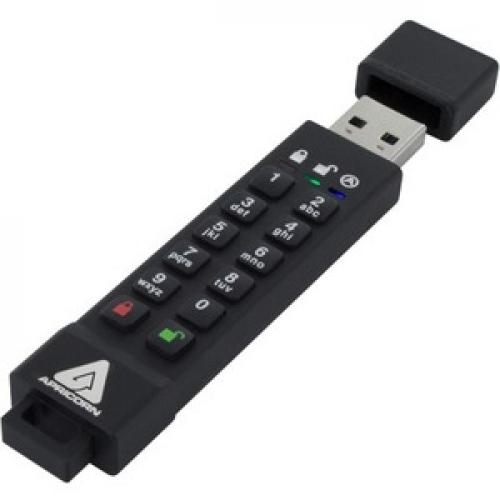 Apricorn 128GB Aegis Secure Key 3z USB 3.1 Flash Drive Rear/500