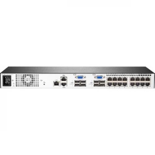 HPE 1x2x16 G4 KVM IP Console Switch Rear/500