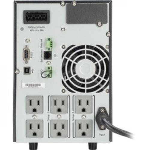 Eaton 9SX 1500VA 1350W 120V Online Double Conversion UPS   6 NEMA 5 15R Outlets, Cybersecure Network Card Option, Extended Run, Tower Rear/500