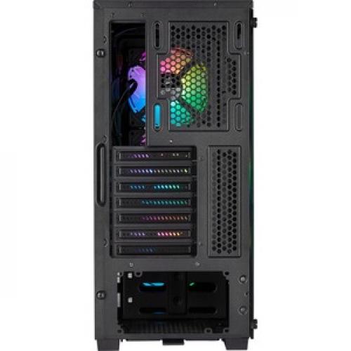 Corsair ICUE 220T RGB Airflow Tempered Glass Mid Tower Smart Case   Black Rear/500