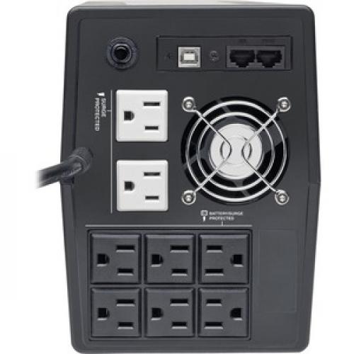 Tripp Lite By Eaton 1200VA 600W Line Interactive UPS With 8 Outlets   AVR, 120V, 50/60 Hz, LCD, USB, Tower   Battery Backup Rear/500