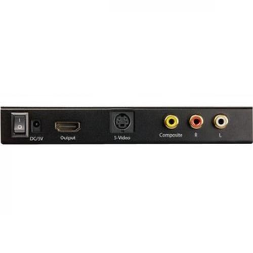 StarTech.com S Video Or Composite To HDMI Converter With Audio   720p   NTSC & PAL   Analog To HDMI Upscaler   Mac & Windows (VID2HDCON2) Rear/500