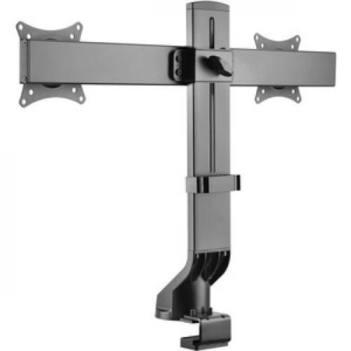 Tripp Lite By Eaton Dual Display Monitor Arm With Desk Clamp And Grommet   Height Adjustable, 17" To 27" Monitors Rear/500