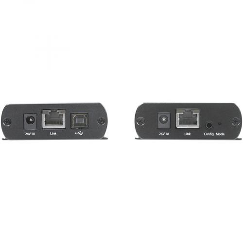StarTech.com 2 Port USB 2.0 Extender Hub Over Cat5e Or Cat6 RJ45 Cable   330ft/100m Metal USB 2.0 Extender Kit   ESD, Powered, 480mbps Rear/500
