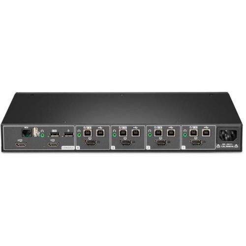 Vertiv Cybex Secure MultiViewer KVM Switch | 4 Port | NIAP Approved | Dual AC Rear/500