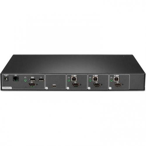 Vertiv Cybex SC800 Secure KVM | Single | 4 Port Universal DisplayPort | USB C | NIAP Version 4.0 Certified (SC840DPHC 400) Rear/500
