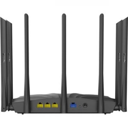 Tenda AC23 Wi Fi 5 IEEE 802.11ac Ethernet Modem/Wireless Router Rear/500