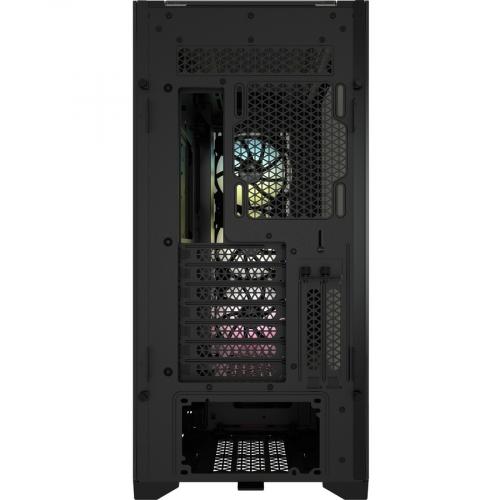Corsair ICUE 5000X RGB Tempered Glass Mid Tower ATX PC Smart Case   Black Rear/500