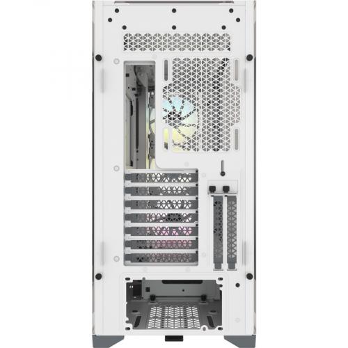 Corsair ICUE 5000X RGB Tempered Glass Mid Tower ATX PC Smart Case   White Rear/500