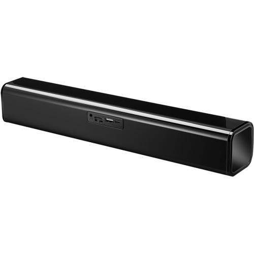 Adesso Xtream S6 Portable Bluetooth & Aux Sound Bar Speaker   10W X 2  Black   3.5mm   Rechargeable Battery   Volume Control Knob   Wired/Wireless Rear/500