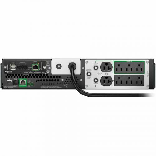 APC By Schneider Electric Smart UPS, Lithium Ion, 2200VA, 120V With SmartConnect Port And Network Card Rear/500