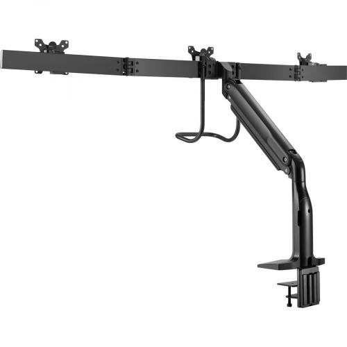 Tripp Lite By Eaton Safe IT Precision Placement Triple Display Desk Clamp/Grommet With Premium Gas Spring Arm And Antimicrobial Tape For 17" To 32" Displays Rear/500