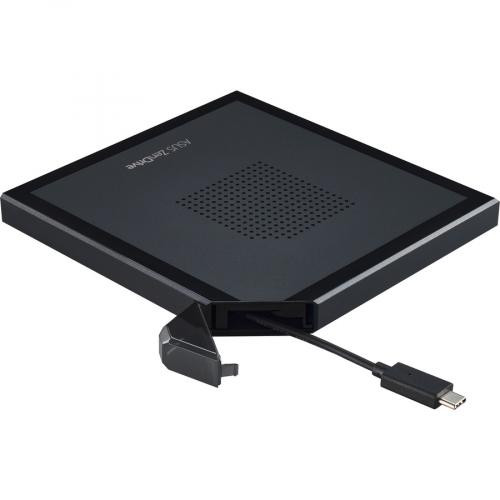 ASUS ZenDrive V1M External DVD Drive And Writer With Built In Cable Storage Design, USB C Interface, Compatible With Win 11 And MacOS, M DISC Support (SDRW 08V1M U) Rear/500