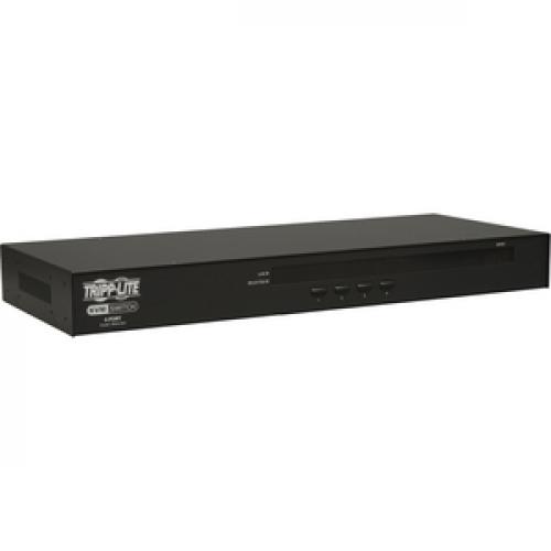 Tripp Lite By Eaton 4 Port 1U Rack Mount USB/PS2 KVM Switch With On Screen Display Right/500