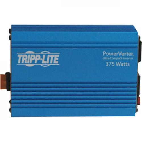 Tripp Lite By Eaton 375W Compact Car Portable Inverter 12V DC To 120V AC 2 Outlet Right/500