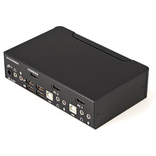 StarTech.com 2 Port USB HDMI KVM Switch W/ Audio & USB 2.0 Hub Right/500