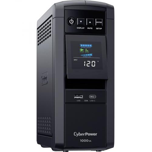 CyberPower CP1000PFCLCD UPS 1000VA 600W PFC Compatible Pure Sine Wave Right/500