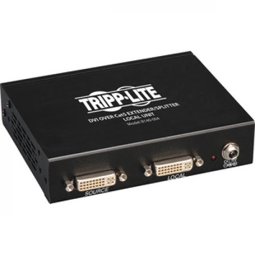Tripp Lite By Eaton 4 Port DVI Over Cat5/6 Splitter/Extender, Box Style Transmitter For Video, DVI D Single Link, 200 Ft. (60 M), TAA Right/500