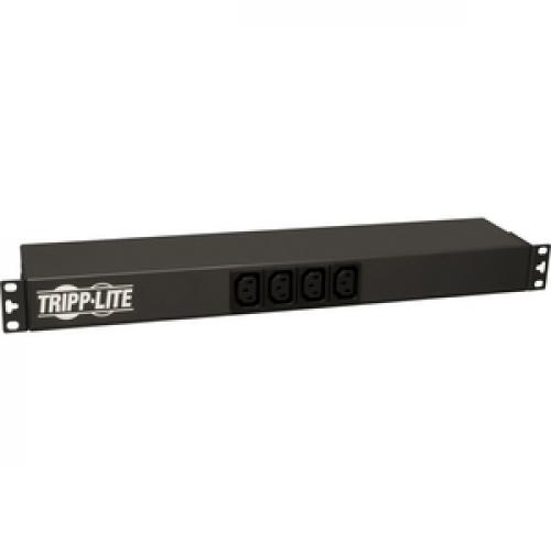 Tripp Lite By Eaton 1.6 3.8kW Single Phase 100 240V Basic PDU, 14 Outlets (12 C13 & 2 C19), C20 With L6 20P Adapter, 12 Ft. (3.66 M) Cord, 1U Rack Mount Right/500