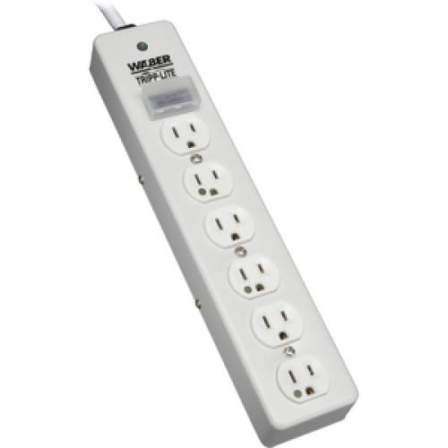Tripp Lite By Eaton Hospital Grade Surge Protector With 6 Hospital Grade Outlets, 6 Ft. (1.83 M) Cord, 1050 Joules, UL 1363, Not For Patient Care Rooms Right/500