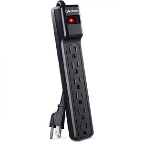 CyberPower CSB606 Essential 6   Outlet Surge With 900 J Right/500