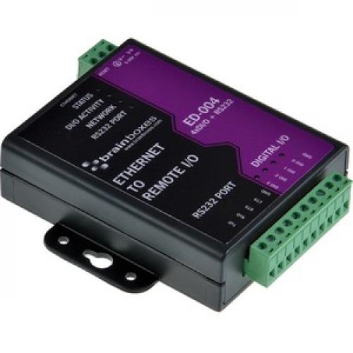 Brainboxes   Ethernet To 4 Digital IO And RS232 Serial Port Right/500