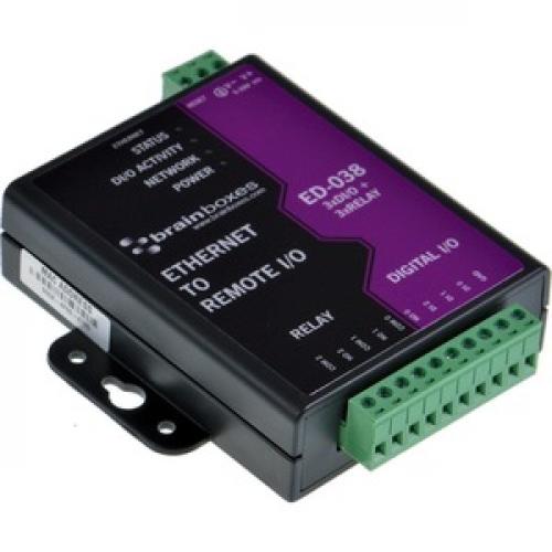 Brainboxes   ED 038 Ethernet To Digital I/O Relay Right/500
