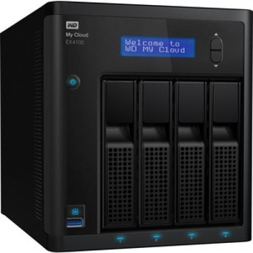 WD My Cloud Business Series EX4100, 16TB, 4 Bay Pre Configured NAS With WD Red&trade; Drives Right/500