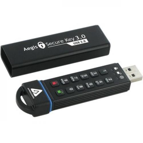 Apricorn 16GB Aegis Secure Key USB 3.0 Flash Drive Right/500