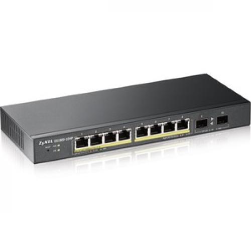 ZYXEL 8 Port GbE Smart Managed PoE Switch With GbE Uplink Right/500