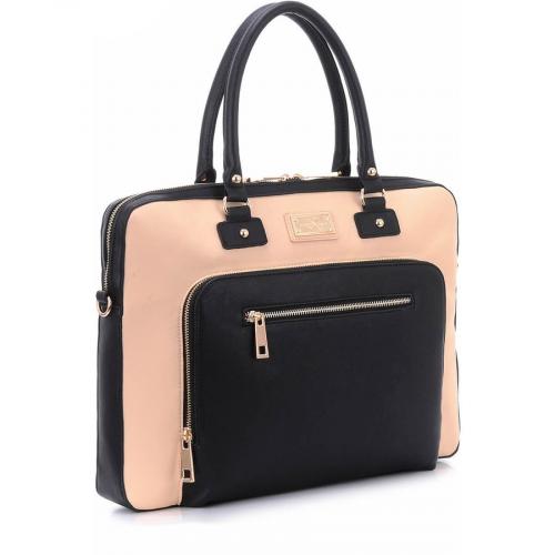 Sandy Lisa London Carrying Case For 15.6" Notebook   Cream, Black Right/500