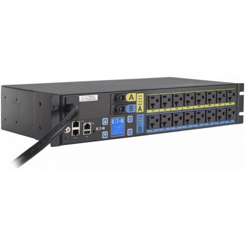 Eaton Managed Rack PDU, 2U, L5 30P Input, 2.88 KW Max, 120V, 24A, 10 Ft Cord, Single Phase, Outlets: (16) 5 20R Right/500