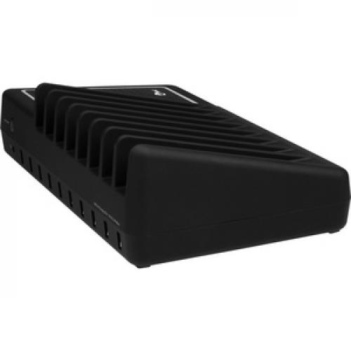 SIIG 10 Port USB Charging Station With Ambient Light Deck Right/500