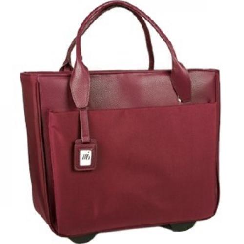 WIB Florence Carrying Case (Rolling Tote) For 17.3" Notebook   Burgundy Right/500