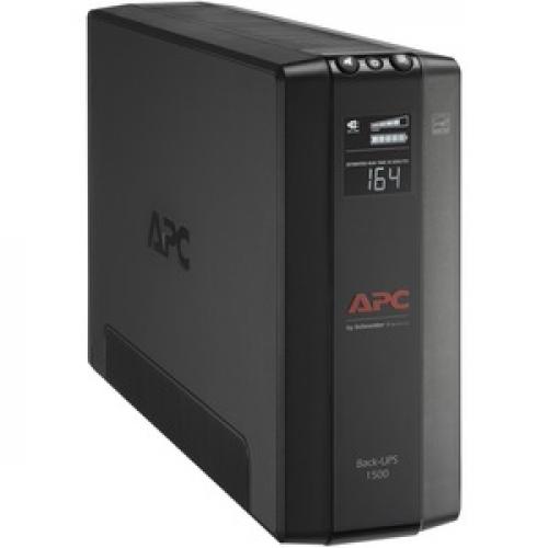 APC By Schneider Electric Back UPS Pro BX1500M, Compact Tower, 1500VA, AVR, LCD, 120V Right/500