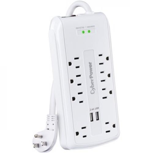 CyberPower CSP806U Professional 8   Outlet Surge With 3000 J Right/500