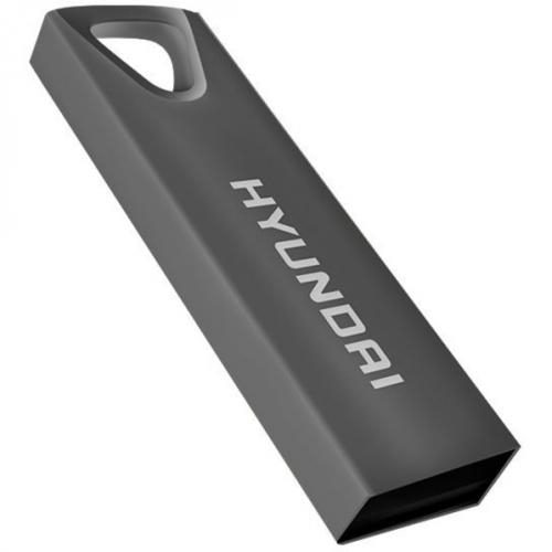 Hyundai Bravo Deluxe 16GB High Speed Fast USB 2.0 Flash Memory Drive Thumb Drive Metal, Space Grey Right/500