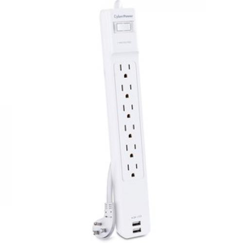 CyberPower CSP606U42A Professional 6   Outlet Surge With 900 J Right/500