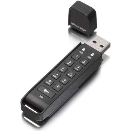 IStorage DatAshur Personal2 8 GB | Secure Flash Drive | Password Protected | Portable | Military Grade Hardware Encryption | USB 3.0 | IS FL DAP3 B 8 Right/500