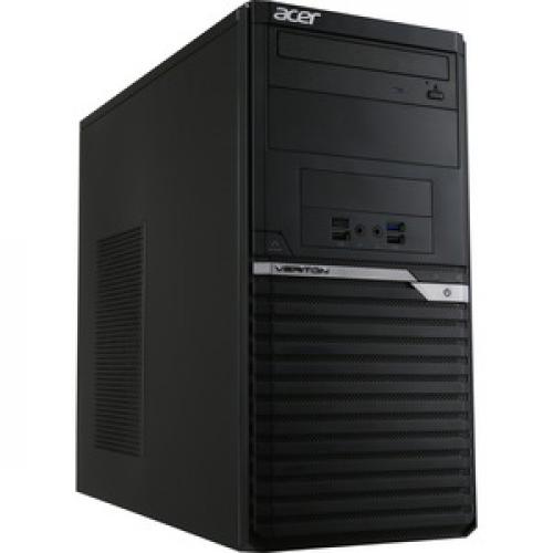 Acer Veriton M4660G VM4660G I3810H1 Desktop Computer   Intel Core I3 8th Gen I3 8100 Quad Core (4 Core) 3.60 GHz   4 GB RAM DDR4 SDRAM   500 GB HDD   Black Right/500