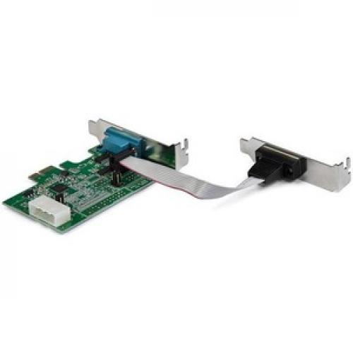 StarTech.com 2 Port PCI Express RS232 Serial Adapter Card   PCIe Serial DB9 Controller Card 16950 UART   Low Profile   Windows And Linux Right/500