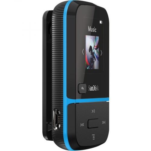 SanDisk Clip Sport Go 32 GB Flash MP3 Player   Blue Right/500