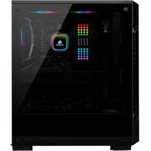 Corsair ICUE 220T RGB Airflow Tempered Glass Mid Tower Smart Case   Black Right/500