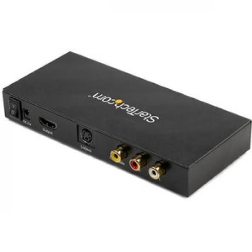 StarTech.com S Video Or Composite To HDMI Converter With Audio   720p   NTSC & PAL   Analog To HDMI Upscaler   Mac & Windows (VID2HDCON2) Right/500