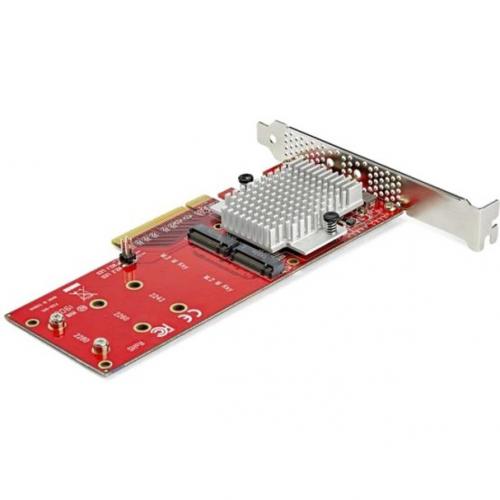 StarTech.com Dual M.2 PCIe SSD Adapter Card   X8 / X16 Dual NVMe Or AHCI M.2 SSD To PCI Express 3.0   M.2 NGFF PCIe (m Key) Compatible Right/500