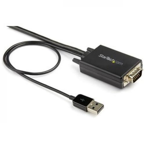StarTech.com 2m VGA To HDMI Converter Cable With USB Audio Support   1080p Analog To Digital Video Adapter Cable   Male VGA To Male HDMI Right/500