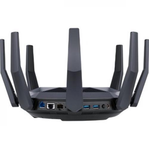 Asus RT AX89X Wi Fi 6 IEEE 802.11ax Ethernet Modem/Wireless Router Right/500
